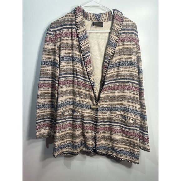 david paul new york womens blazer long sleeve button size large - Picture 1 of 5
